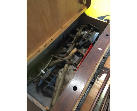 A joiners box with misc tools  