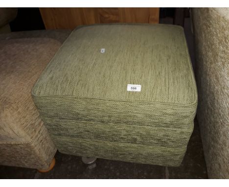 Green cloth pouffe  