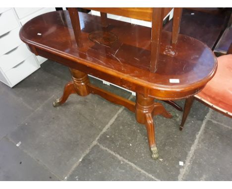 Repro mahogany side table  