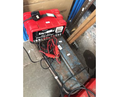 A metal toolbox with tools  