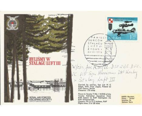 WW2 Joe Kayll DSO DFC signed Stalag Luft III cover. Joined 607 [Auxiliary AF] Squadron in 1934 In Nov., 1939 he was FC when t