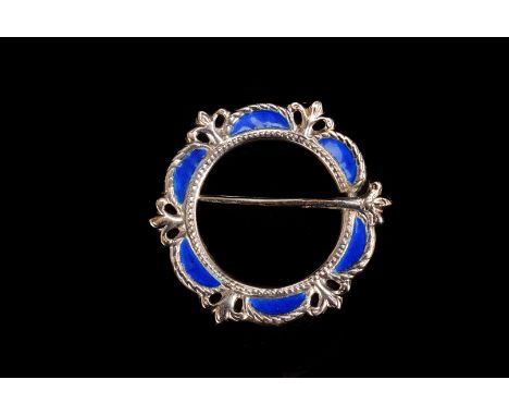 An Alexander Richie silver and enamel kilt brooch, by A.H. Darby & Sons, Birmingham 1943