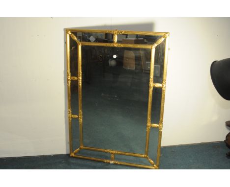 A 19th century pier glass wall mirror, having outer surround and rectangular inner mirror