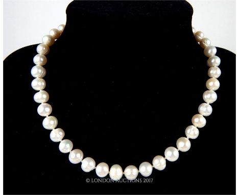 10-12 mm AAA+ South Sea Natural Pearl Necklace, with 14ct gold clasp, 43.5 cm long 