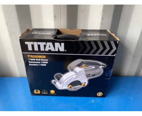 Titan 1700W electric wall chaser.All tools are sold as seen and untested.  Please note this lot has the standard Ewbank's sta