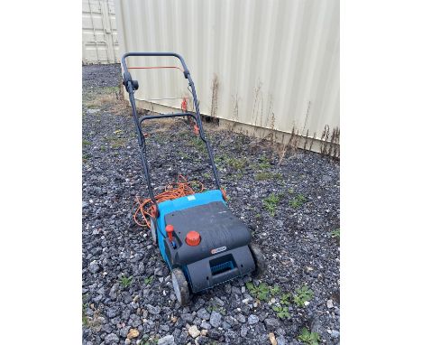 Gardena EVC 1300 Electric lawn aerator with collection box.All tools are sold as seen and untested.  Please note this lot has