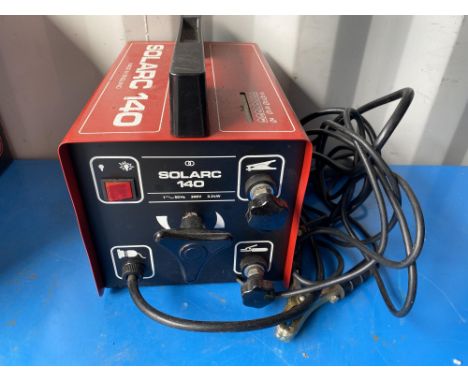 Solarc 140 Welder. All tools are sold as seen and untested.  Please note this lot has the standard Ewbank's standard buyers p