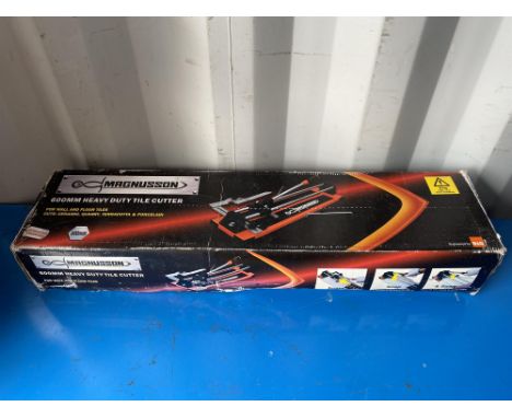 Magnusson 600mm heavy duty tile cutter.All tools are sold as seen and untested.  Please note this lot has the standard Ewbank