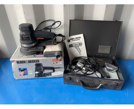 Black and Decker BD 190E 330w and Black and Decker P8701K professional air gun. All tools are sold as seen and untested.  Ple