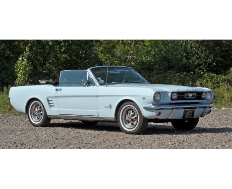 1966 Ford Mustang 289 Deluxe 4.7L V8 Convertible Automatic.   Registration number: JKJ 102D. Mileage showing: 69,263. Selling