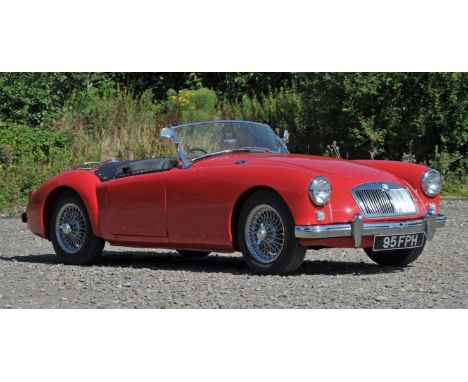 1956 MGA Roadster.  Registration number: 95 FPH. Mileage showing: 21,447. Desirable right hand drive UK supplied car. Finishe