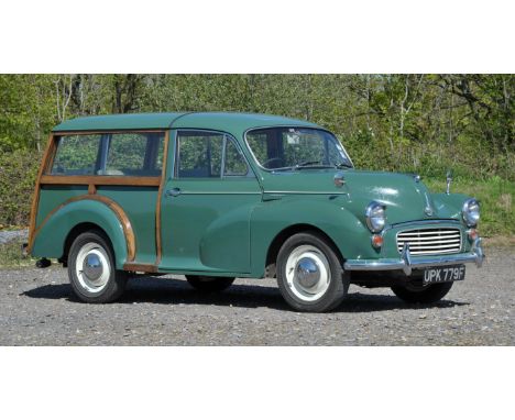 1968 Morris Minor Woody Estate. Registration number: UPK 779F.  Mileage: 114,480  Only 3 previous owners from new.  Current o