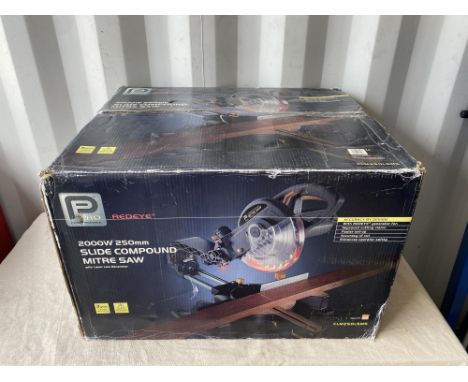 Pro performance 2000w 250mm slide compound mitre saw with spare blade. All tools are sold as seen and untested.  Please note 