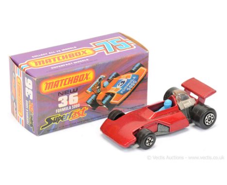 Matchbox Superfast 36c Formula 5000 Racing Car FACTORY PRE-PRODUCTION COLOUR TRIAL - metallic red body (same colour as No.24b