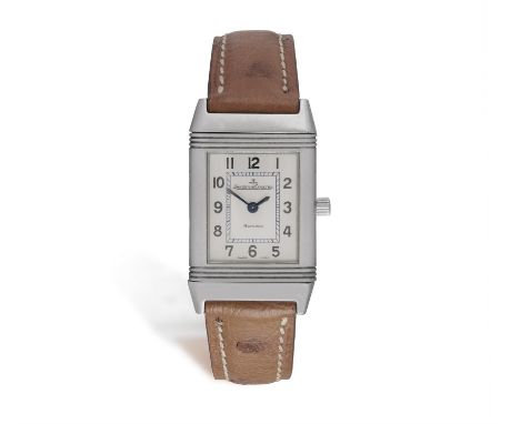 JAEGER-LECOULTRE: A LADY'S STAINLESS STEEL 'REVERSO' BRACELET WATCH, CIRCA 2007The 7-jewel Cal-1137 quartz movement, silver d