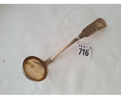 Georgian Scottish fiddle pattern sauce ladle. Edinburgh 1825 By script AB