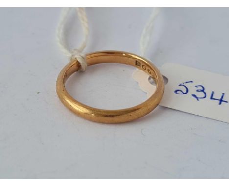 Another band ring, 9ct, size N, 2.4 g.