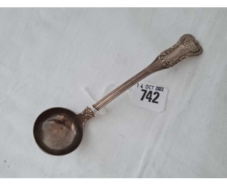 Georgian sauce ladle single struck with shell motive. Glasgow 1827 By JF. 46 gms