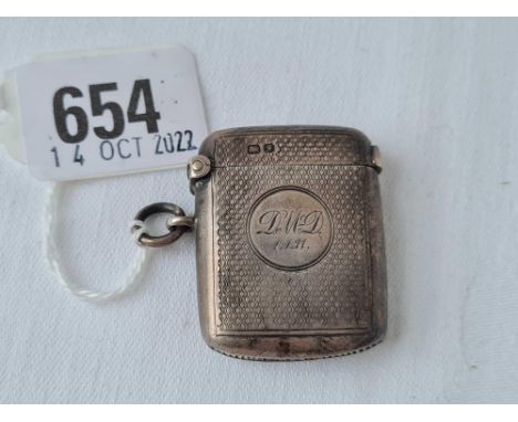 A vesta case with engine turned decoration, Chester 1906 by WN