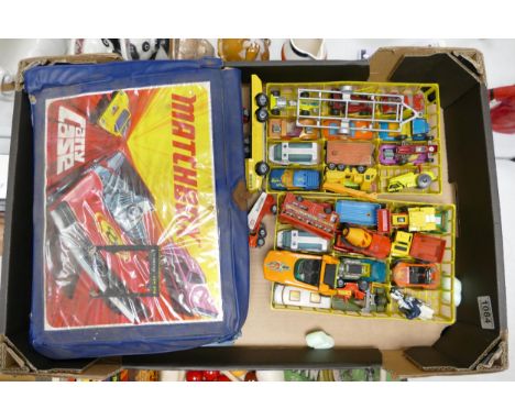 A large collection of Lesney Matchbox &amp; similar small scale toy cars 