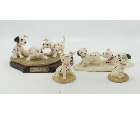 Royal Doulton 101 Dalamtions figures to include Patch , Rolly and Freckles DM5 , Lucky and Freckles on ice DM10, Lucky DM8 an