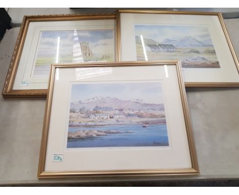 K w Burton Limited edition signed prints 54 x 44cm(3) 