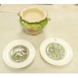 Two Adams dickens plates The old curiosity shop and Mr Pickwick addresses the club together with a
