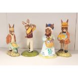 Royal Doulton bunnykins to include Gardener DB156, Mrs Bunnykins DB19, Mr Bunnykins DB18 and