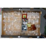 A collection of Cut & Presses Glass Ware (2 trays)