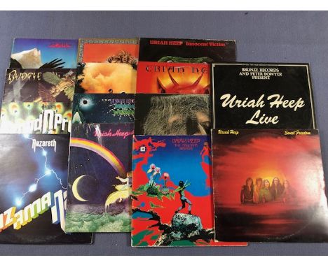 14 Hard Rock LPs including: Budgie (including Never Turn Your Back & If I Were Britannia), Nazareth (including Loud & Proud, 