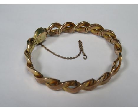 9ct GOLD SNAP BANGLE 