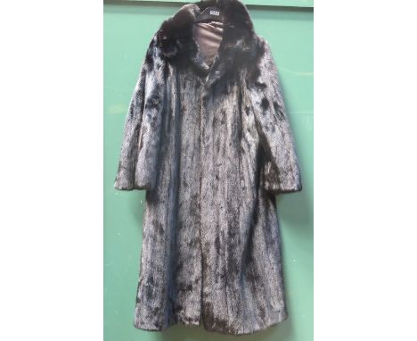 GOOD QUALITY BLACK MINK VINTAGE 3/4 LENGTH COAT 