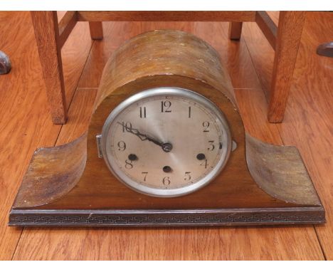 MAHOGANY CASED MANTEL CLOCK 
