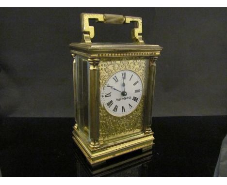 A Mappin and Webb brass cased carriage clock 