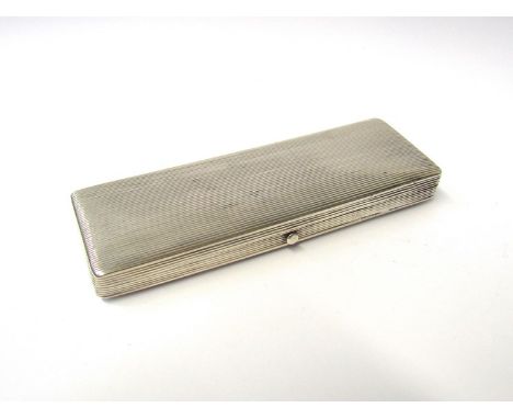 A 19th Century Dutch silver snuff box engine turned possibly circa 1843, 12cm long, 65g