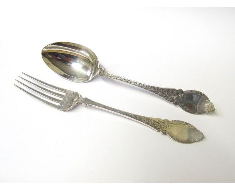 A Victorian silver Christening fork and spoon London 1859, 60g
