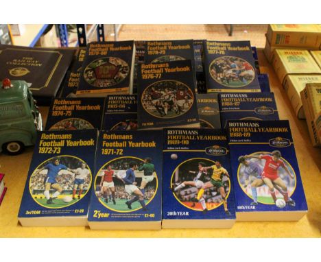 TWENTY FOUR VINTAGE ROTHMANS FOOTBALL YEARBOOKS