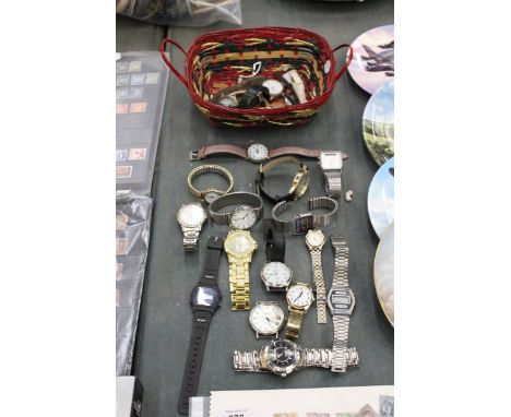 TWENTY FOUR VINTAGE WATCHES TO INCLUDE CASIO, LIMIT, SEKONDA, ETC.,