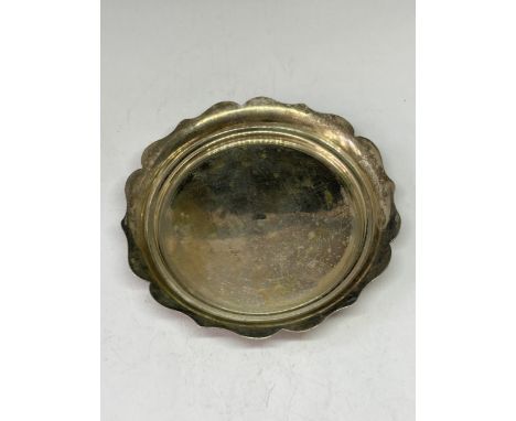 A STERLING SILVER PIN DISH
