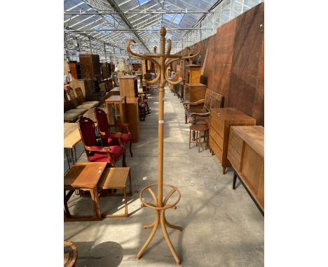 A BENTWOOD COAT/STICK STAND