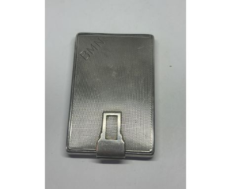 A HALLMARKED LONDON SILVER RECTANGULAR POWDER COMPACT GROSS WEIGHT 101.1 GRAMS