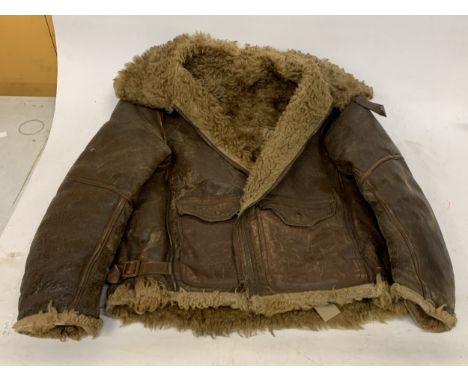 A WORLD WAR II SHEEPSKIN FLYING JACKET