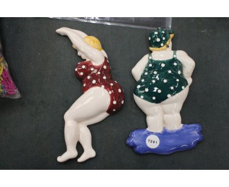 TWO CERAMIC BATHING BEAUTIES