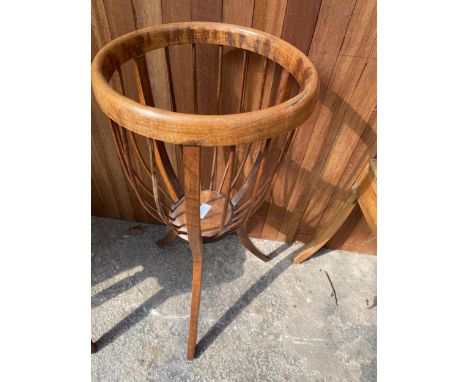 A BEECH BENTWOOD STANDING PLANTER