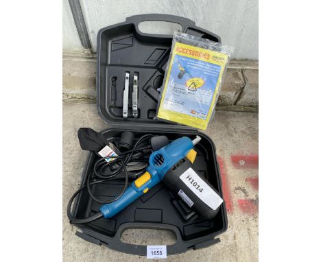 AN AS NEW WORKZONE BELT SANDER WITH CARRY CASE