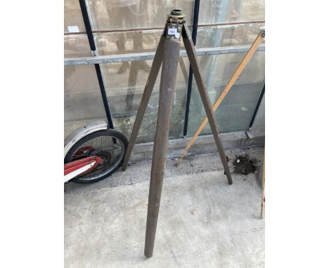 A VINTAGE LAZER LEVEL TRIPOD STAND