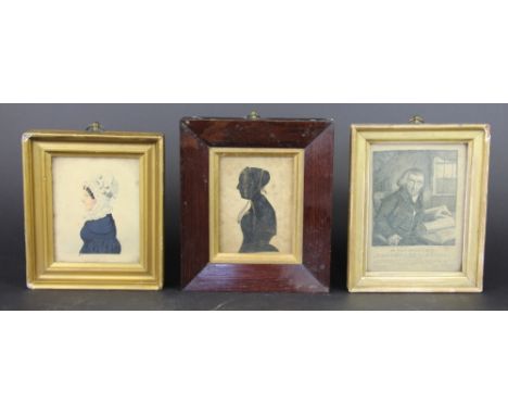 English School - 19th century
Watercolour and pencil
Miniature of a lady in rosewood frame, 11cm x 8.5cm,
With a Victorian si