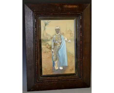 Indian School (19th century)Portrait of a Maharajawatercolour and gouache on photographic ground, 31cm x 18.5cm