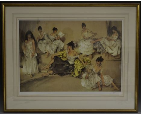 Sir William Russell Flint (1880 - 1969), after,Variations III, coloured print, published by Michael Stewart Fine Art, numbere