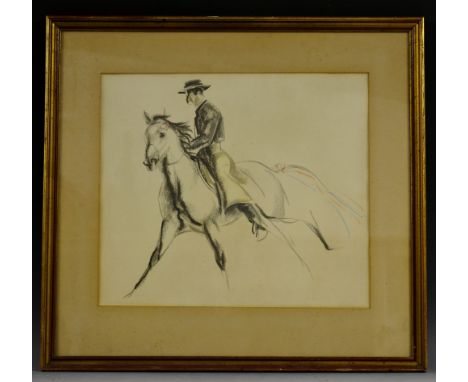 John Rattenbury Skeaping (1901 - 1980), after, Horse and Rider, a polychrome print, 39.5cm x 46cm